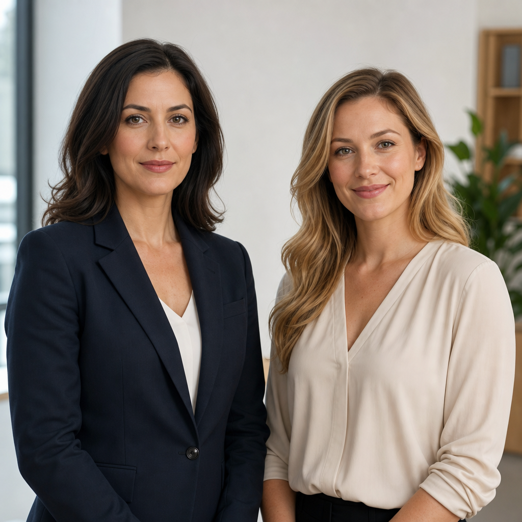 Practical wardrobe and pose tips for female modern professional headshots.