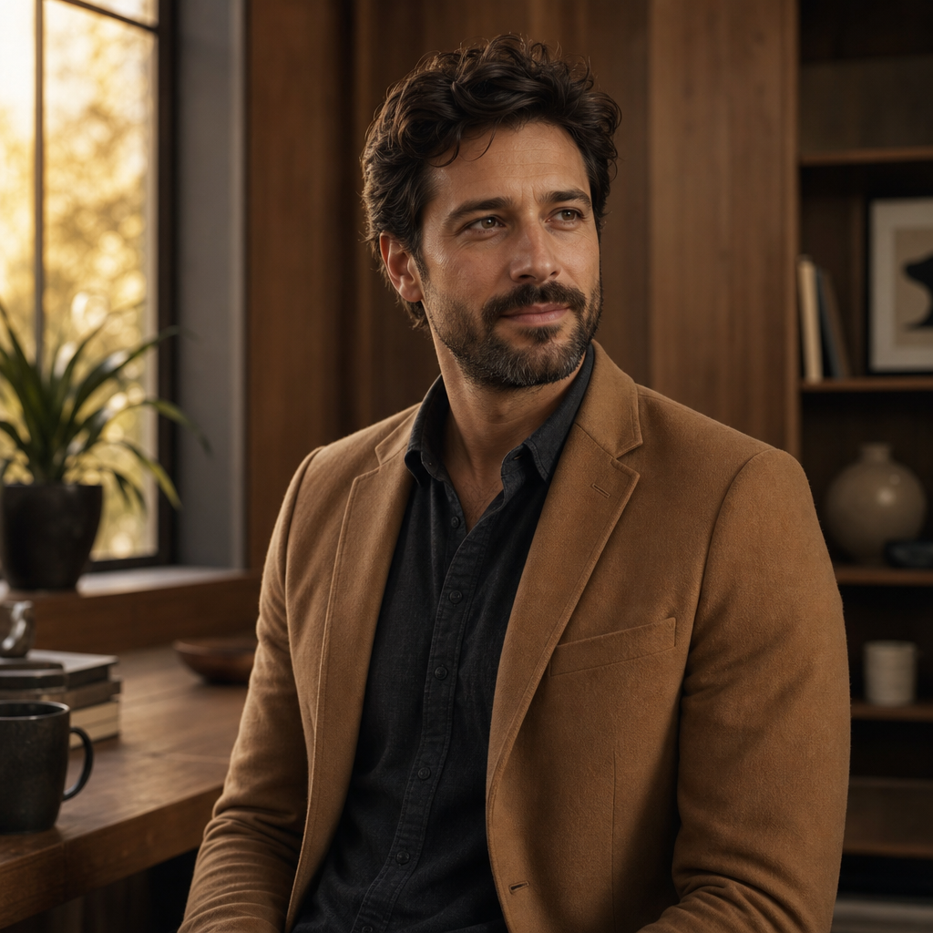 Practical wardrobe and pose tips for paul smith headshots.